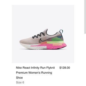 Nike React Infinity Run Flyknit Premium Women’s Running Shoe (Size 6.5)